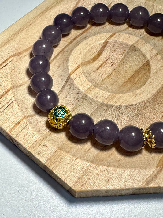 Smokey-purple jade bracelet