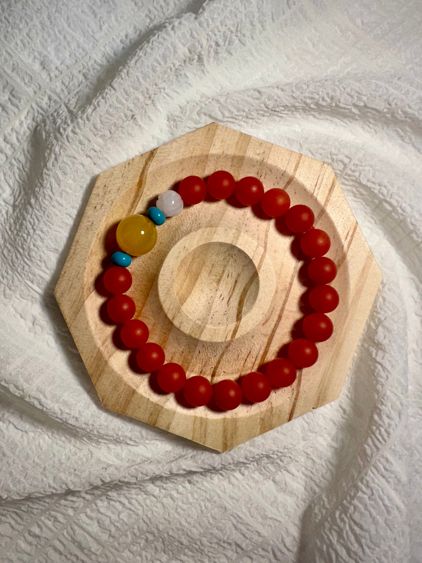 Matte Southern Red Agate bracelet