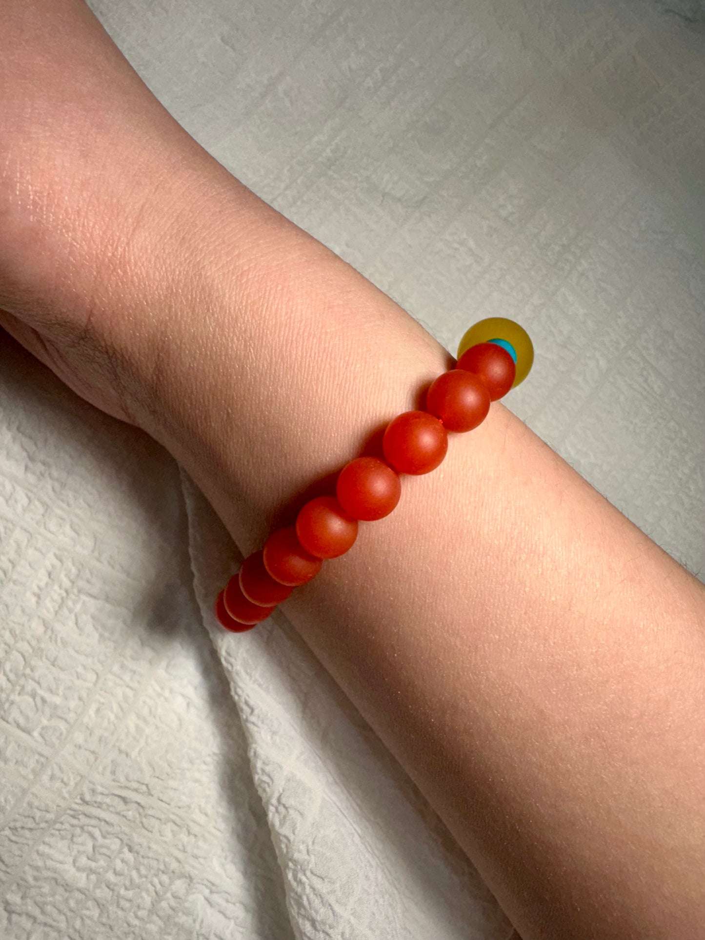 Matte Southern Red Agate bracelet