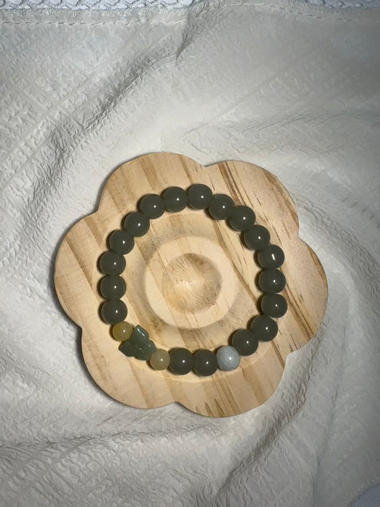 Smokey-grey jade bracelet